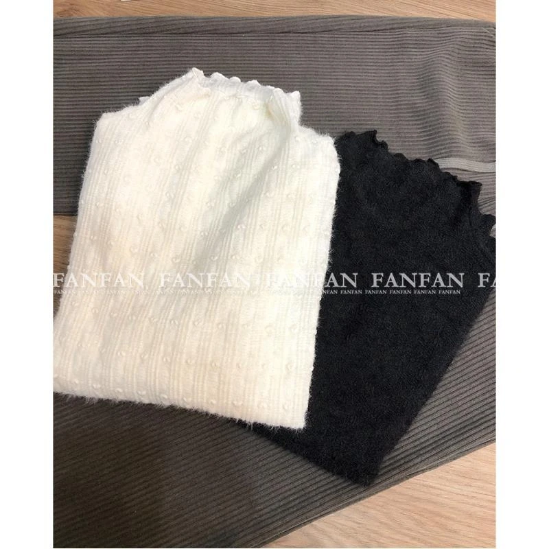 【爱心蕾丝】柔软内搭！加绒毛衣伴侣女打底蕾丝绒感上衣