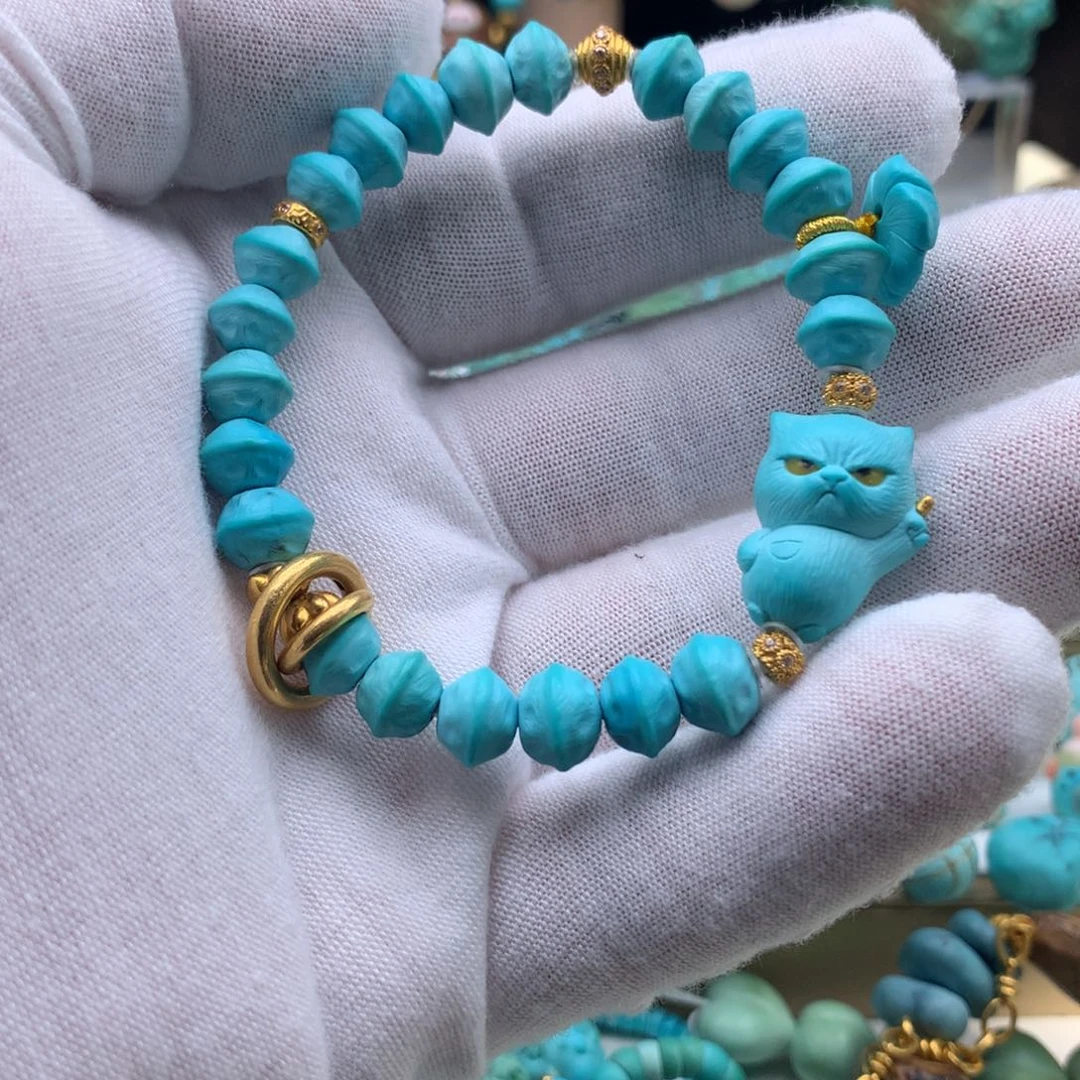 绿松石18K金镶嵌单品