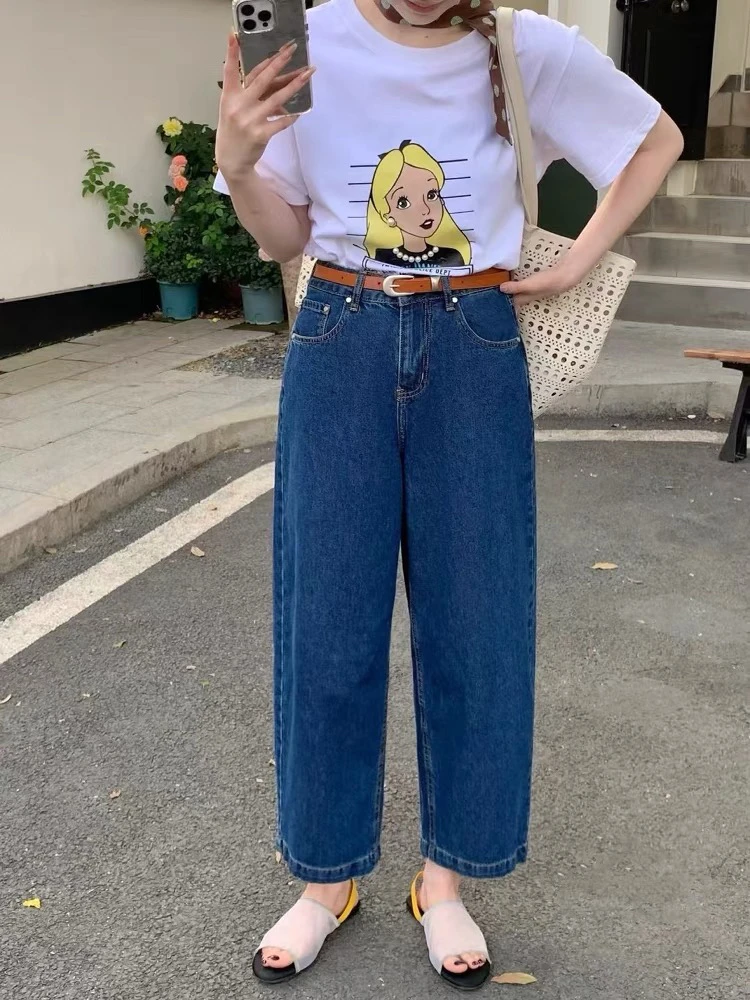 新款九分牛仔气球奶奶裤