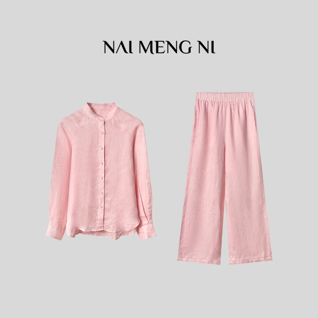 NMN王火火&长袖气质宽松时尚新款休闲套装 26N9992