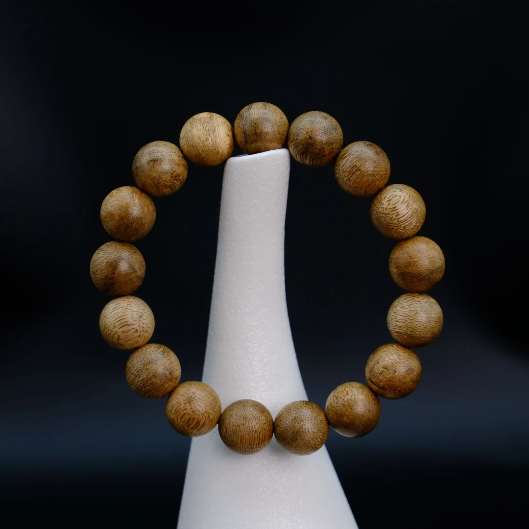 柬埔寨12mm沉香单圈手串 男女可戴 多样性发其一