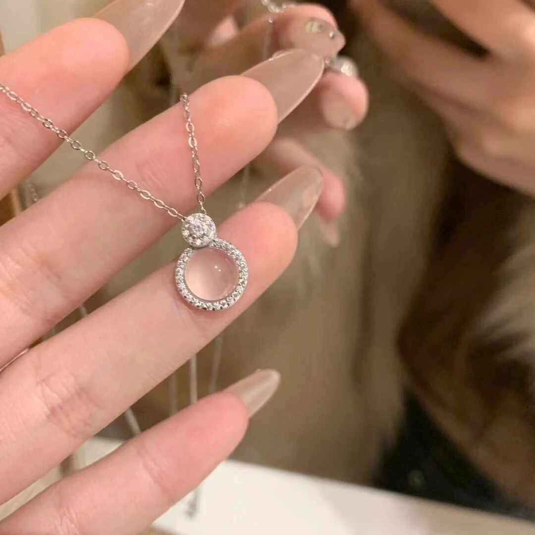 铜合金项链 圆形葫芦项链轻奢2025新款轻奢高级感颈链女简约小众