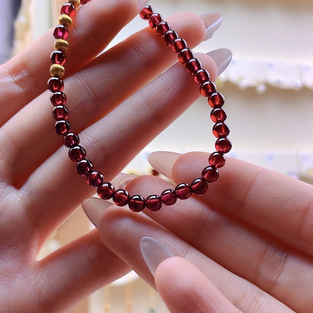 石榴石手链未镶嵌毛*媛