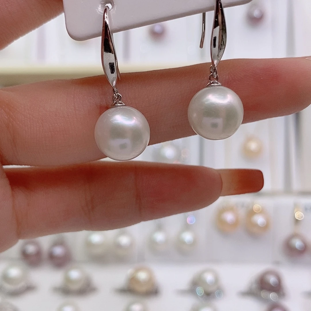 银S925镶嵌淡水珍珠耳饰一**✨