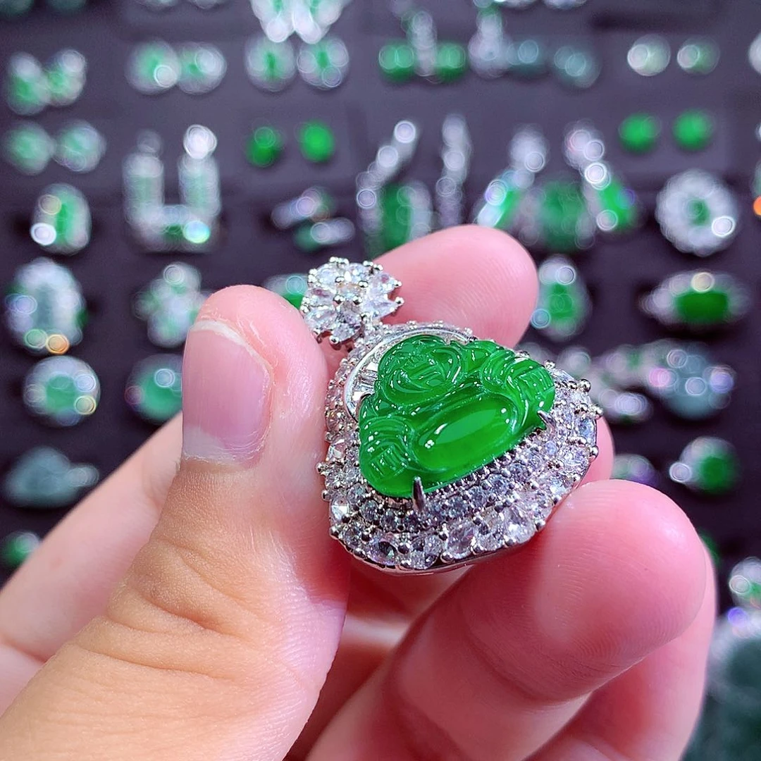 颈饰未镶嵌翡翠天然