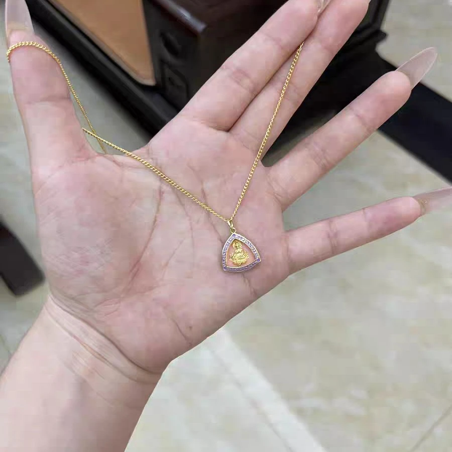 铜合金吊坠 金色拉胡天神吊坠项链A053