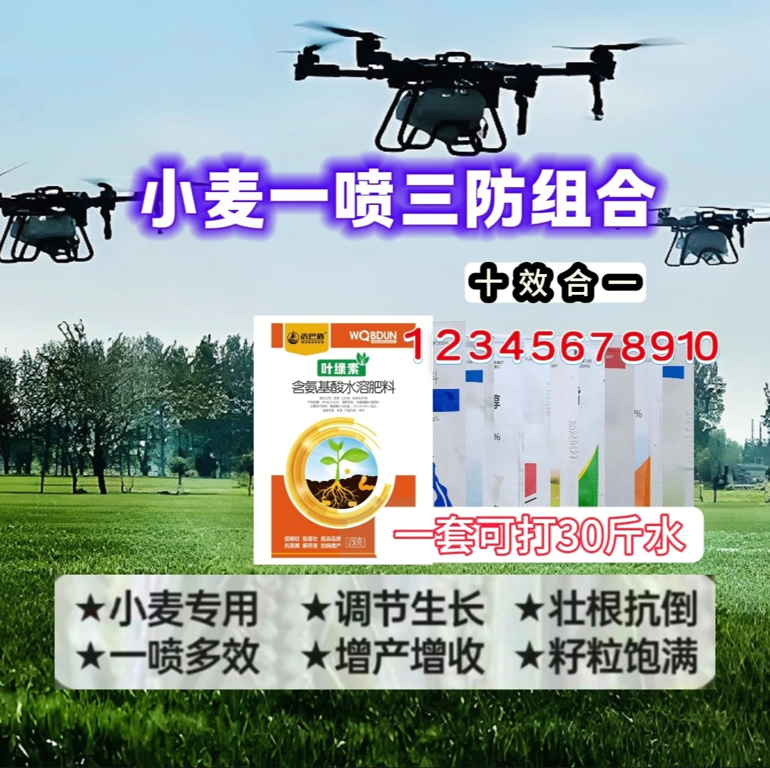 沃巴盾小麦套餐一喷三防组合叶面肥 增产通用抗倒伏水剂喷雾农用