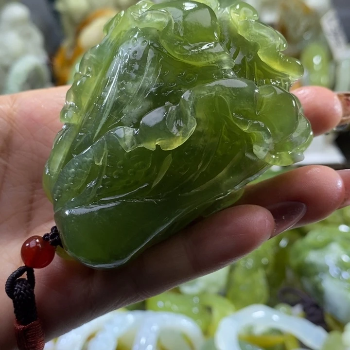 岫玉未镶嵌岫玉手把