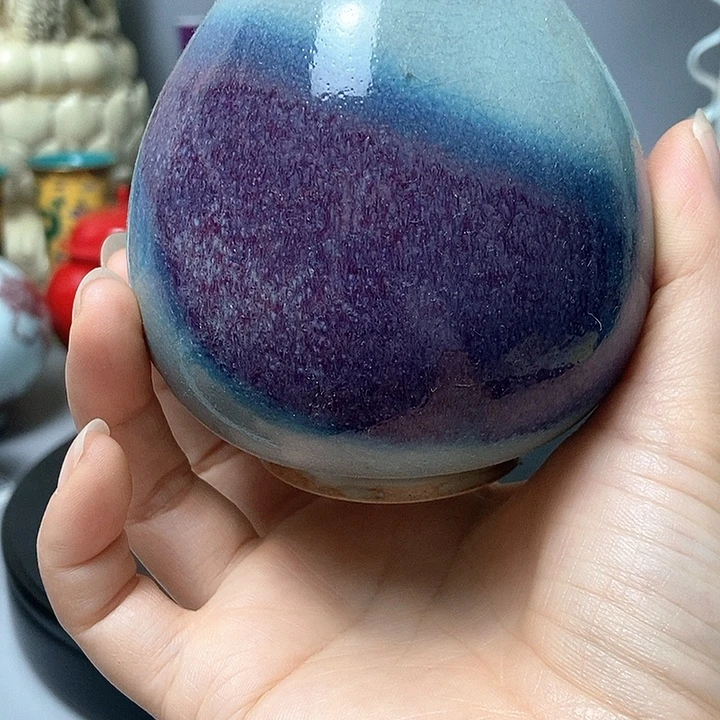 旧藏钧窑鸡心罐全品