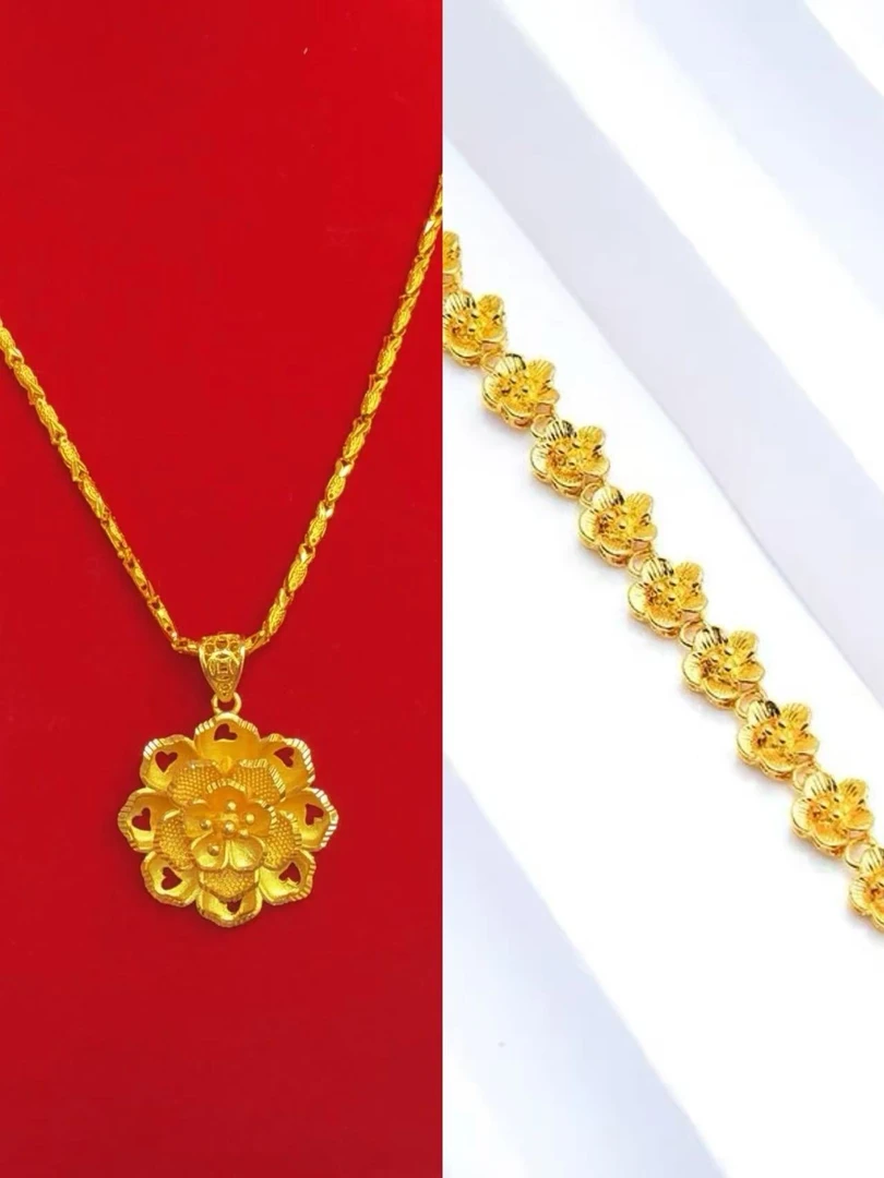 【董老板专属】牡丹花合金吊坠+花瓣手链