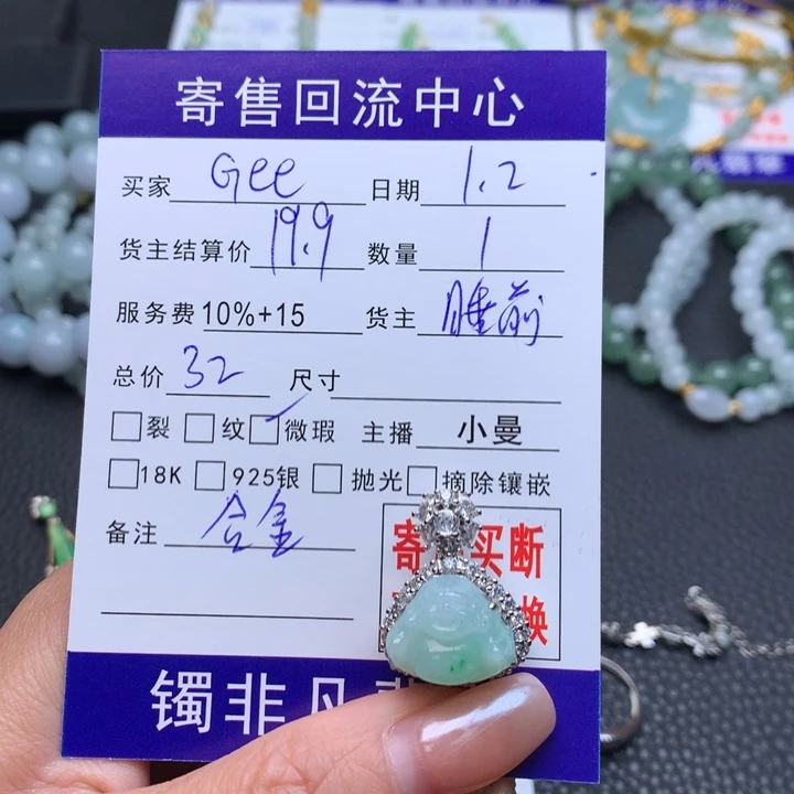 颈饰未镶嵌翡翠G****g