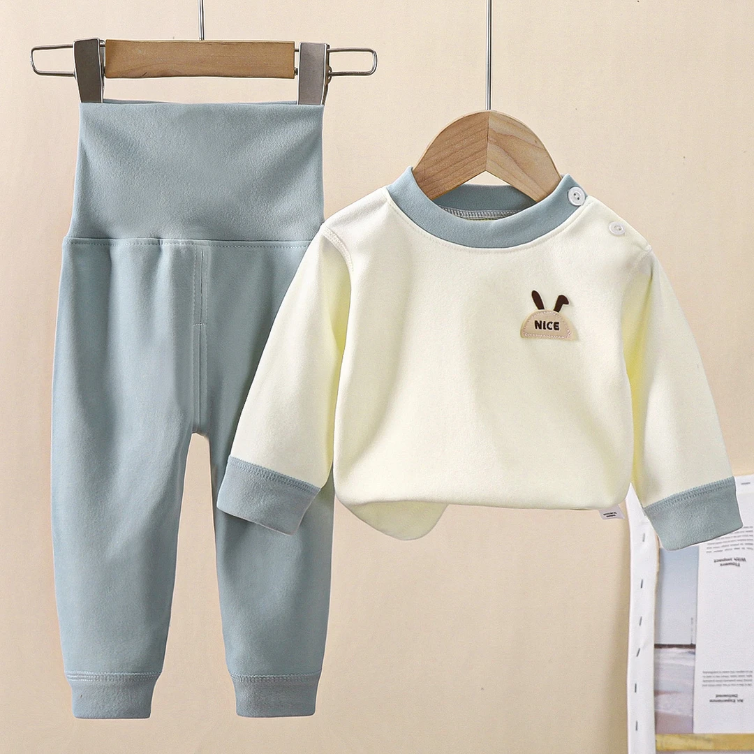 德绒儿童保暖内衣套装婴儿秋冬装加厚无痕内穿宝宝秋衣秋裤高腰裤