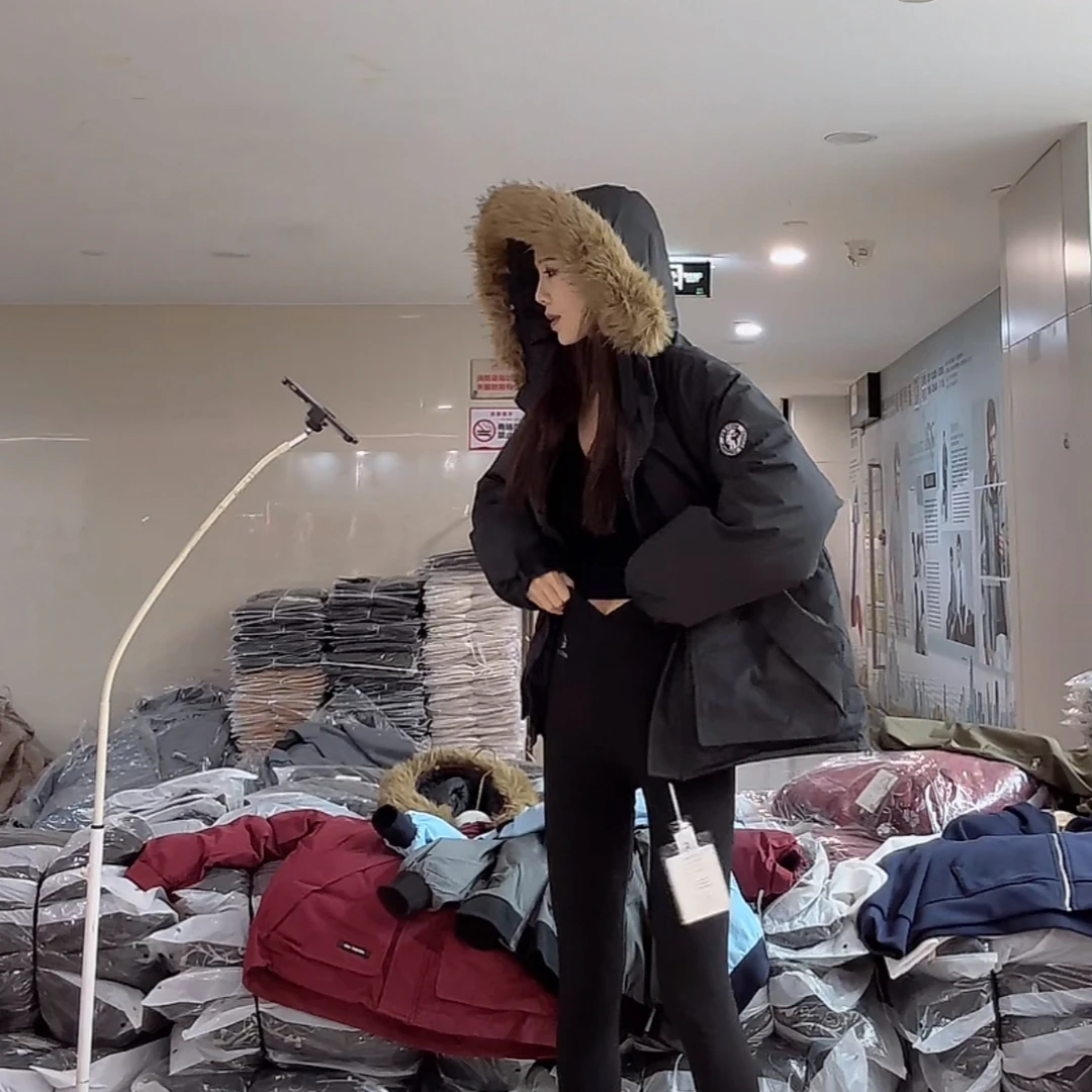 【柒汐】推荐宽松百搭连帽棉服外套8818