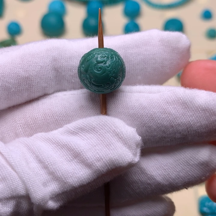 绿松石龙凤呈祥12.9未镶嵌