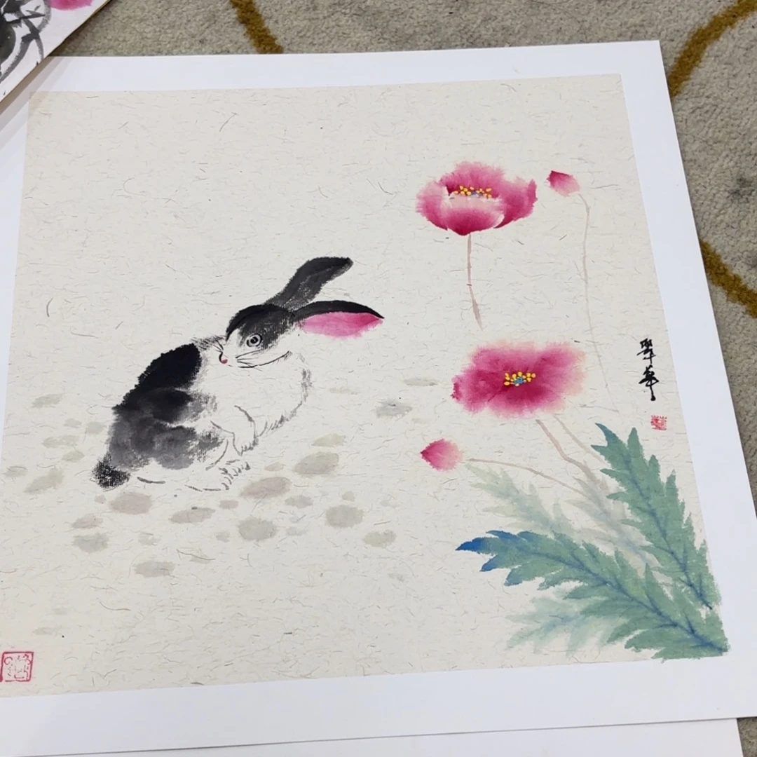 国画翠华卡纸作品艺