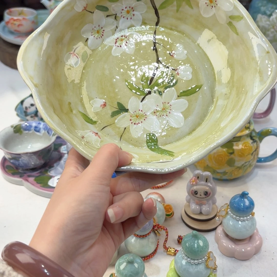 景德镇手绘高温釉下彩陶瓷茶具
