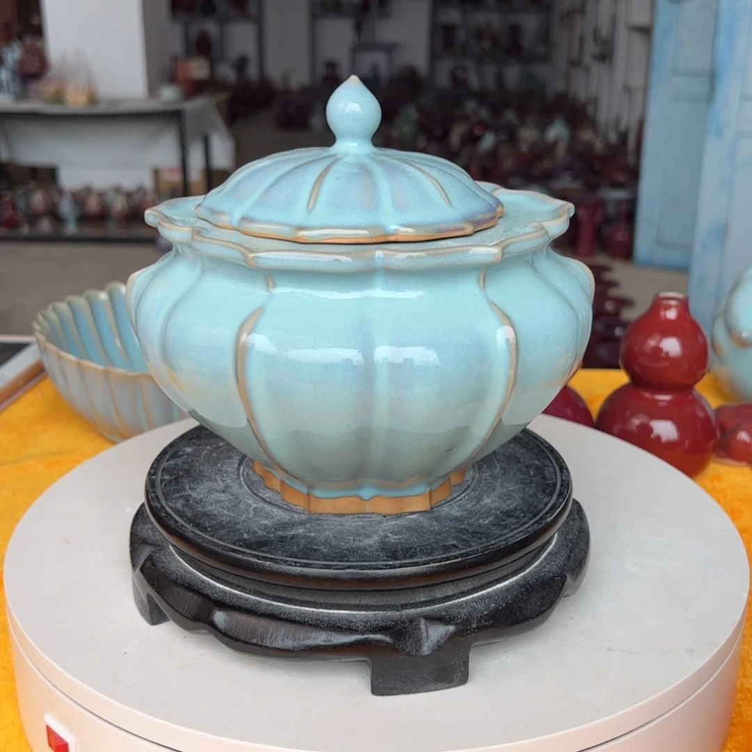 摆件郑家钧钧窑摆件微