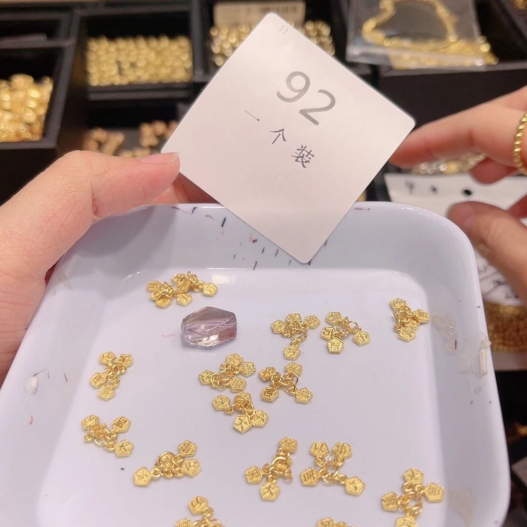 紫晶珠宝半成品银S925镀金镶嵌92