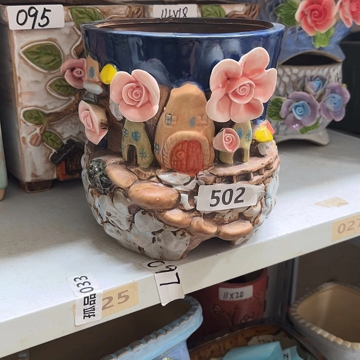 紫砂花盆粗陶材质多肉花盆