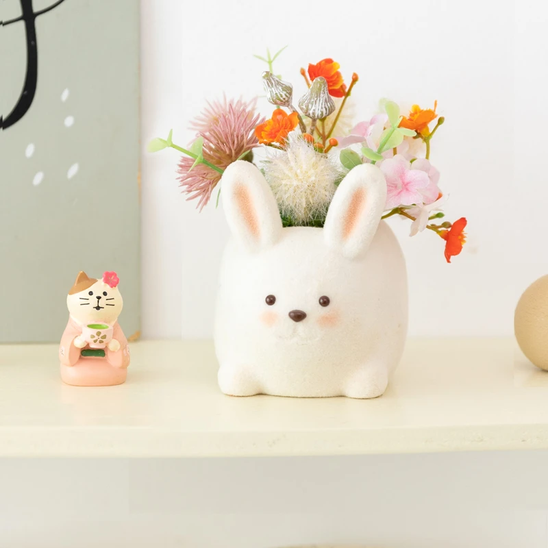 阿楹 春天可爱高颜值兔子桌面摆件办公电脑桌酒柜生日礼物送女生