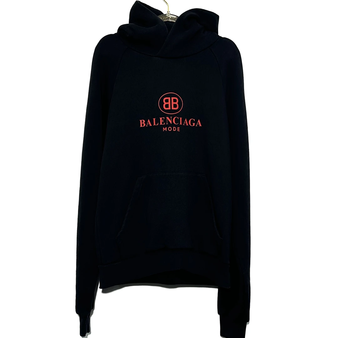99新 Balenciaga/巴黎世家 S码 巴黎世家 logo字母 黑色卫衣0009