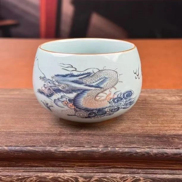 天青银龙罗汉单杯 A90 不带礼盒
