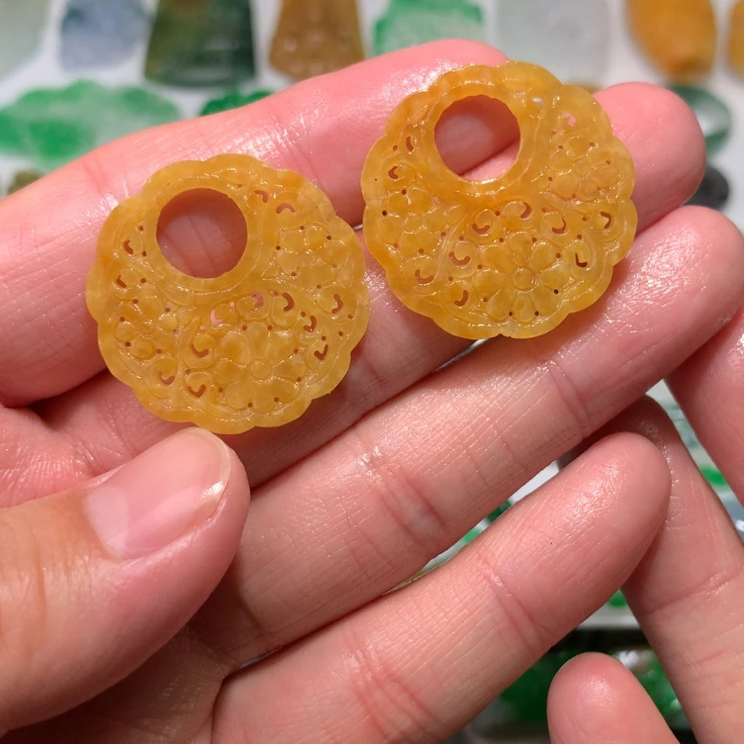 未镶嵌定制翡翠火****火吊坠