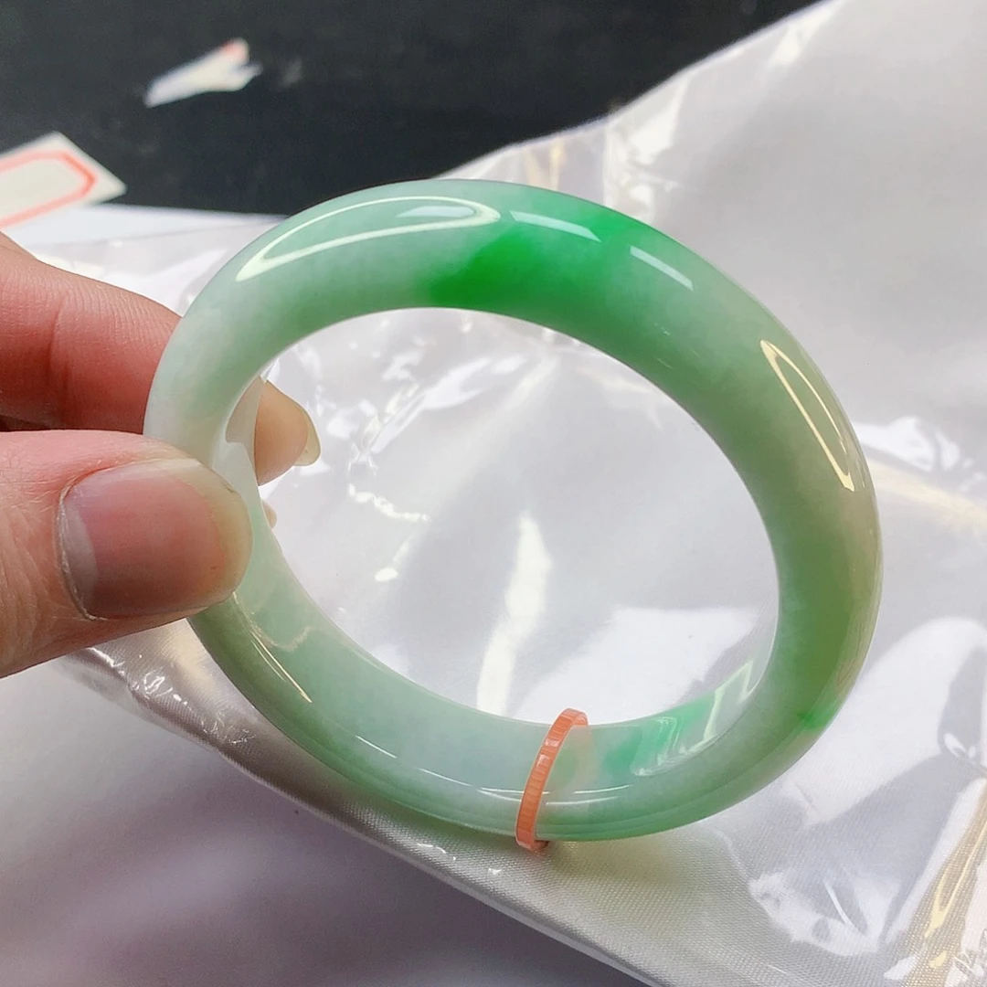 翡翠手镯未镶嵌131缅甸天然翡翠A货