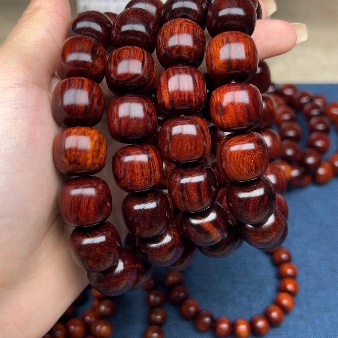 花梨木类手串/手链红降1516老型满油单圈（瑕疵）