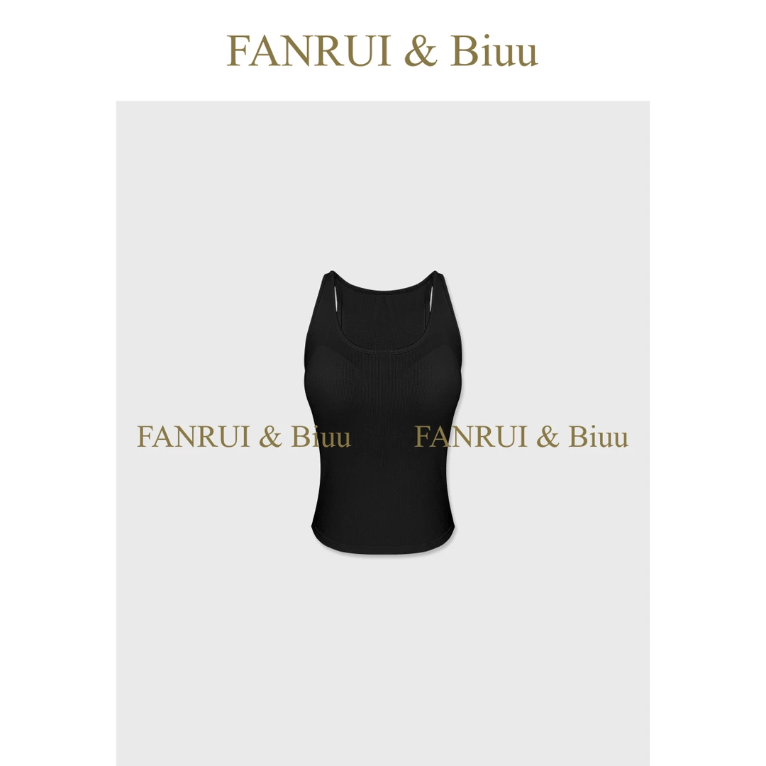 FANRUI/泛芮「舒然」休闲精致背心吊带修身百搭纯色内搭打底B17555