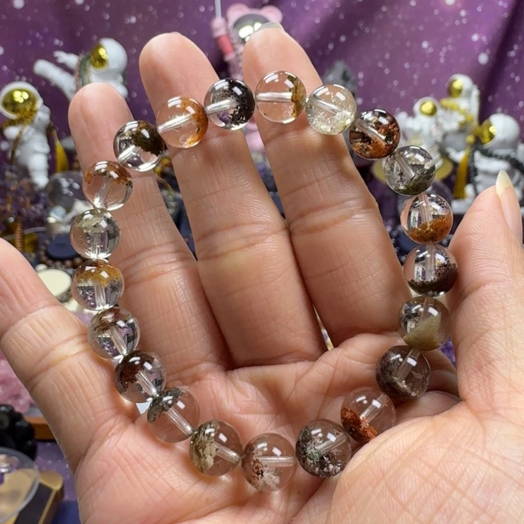 弦***音未镶嵌手串水晶四季幽灵水晶手串