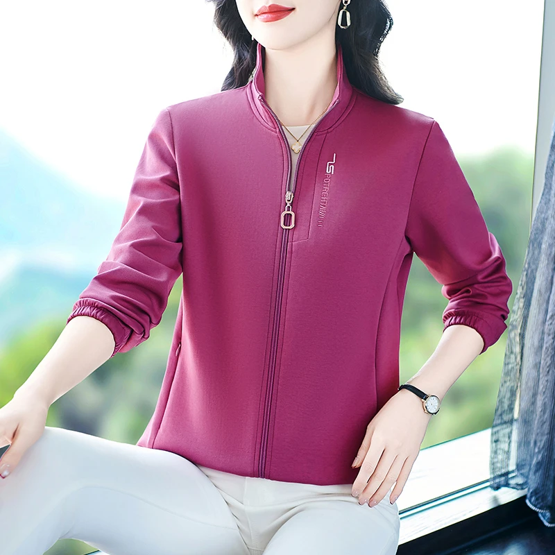 恩狐春秋装外套女时尚连帽卫衣宽松简约显瘦女装春季新款上衣