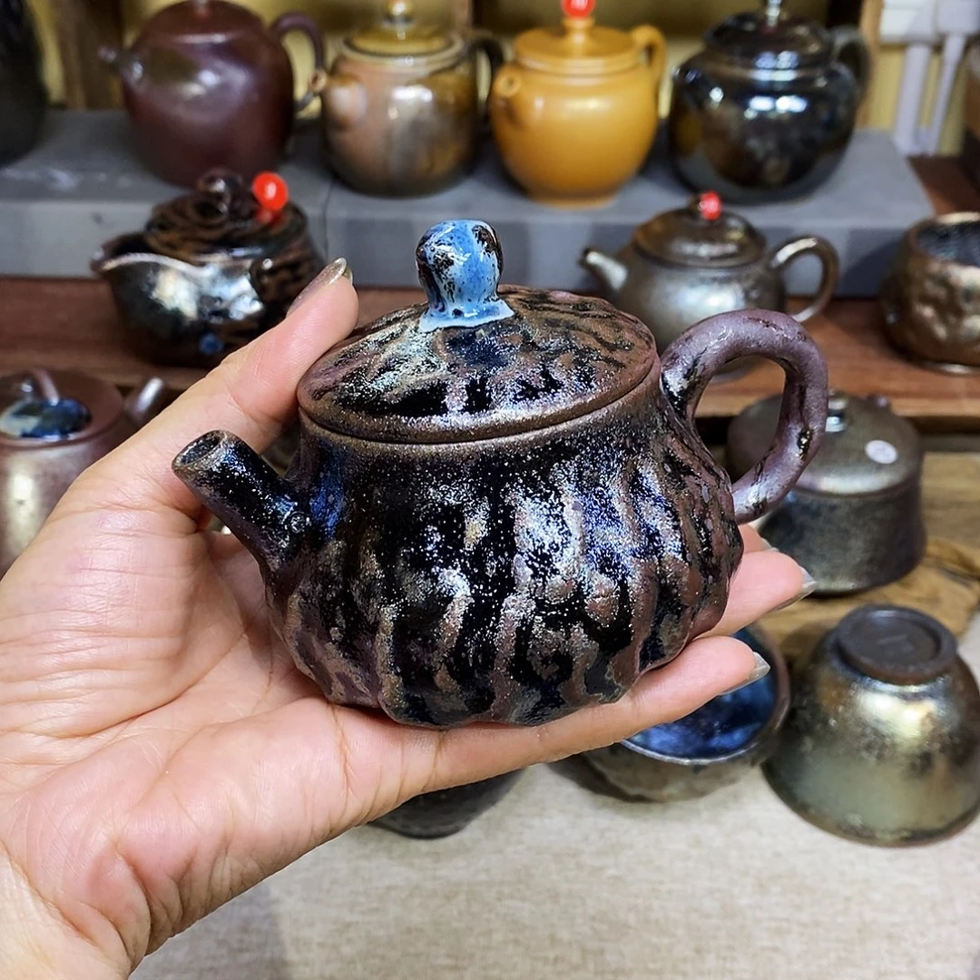 石***布云南建水柴烧手泥壶
