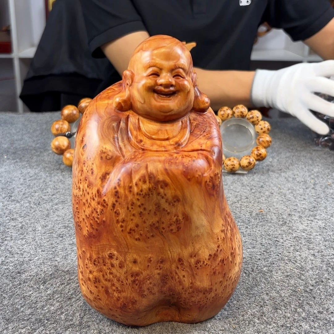 崖柏爆满榴花摆件