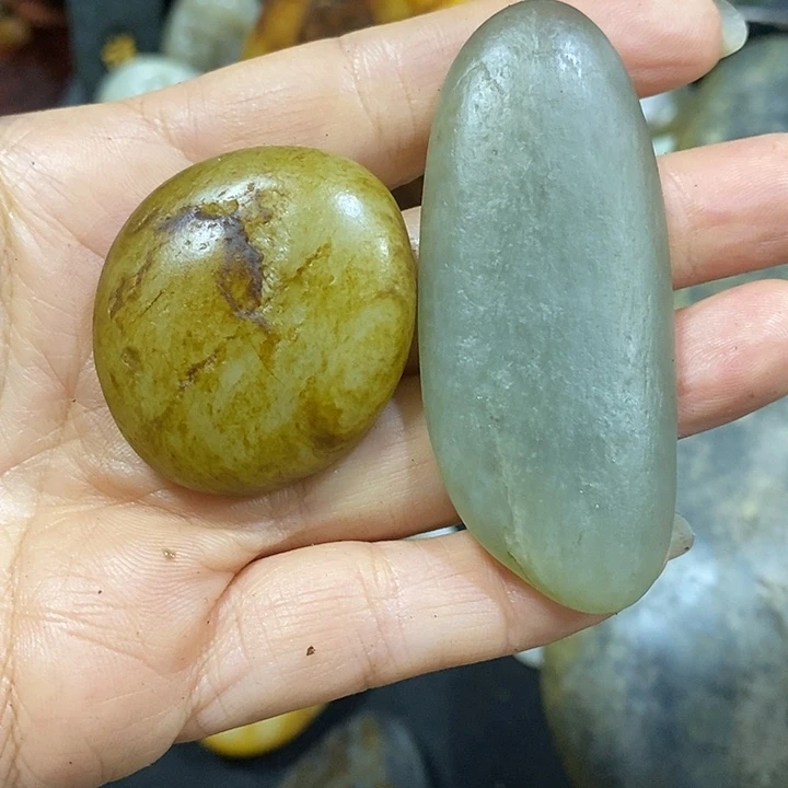 ⁞***漠未镶嵌和田玉（糖玉）挂件
