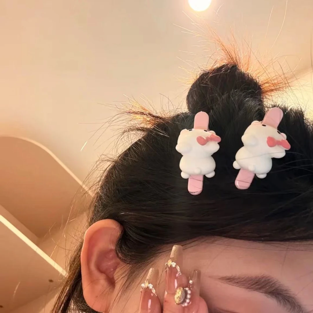 Hellokitty趴趴侧边夹kt猫一字夹刘海夹侧边夹鸭嘴夹定型无痕发夹