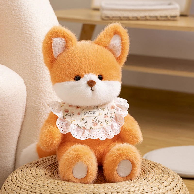 晚安系列生日小熊小白兔陪睡玩偶抱枕可爱狐狸毛绒玩具娃娃