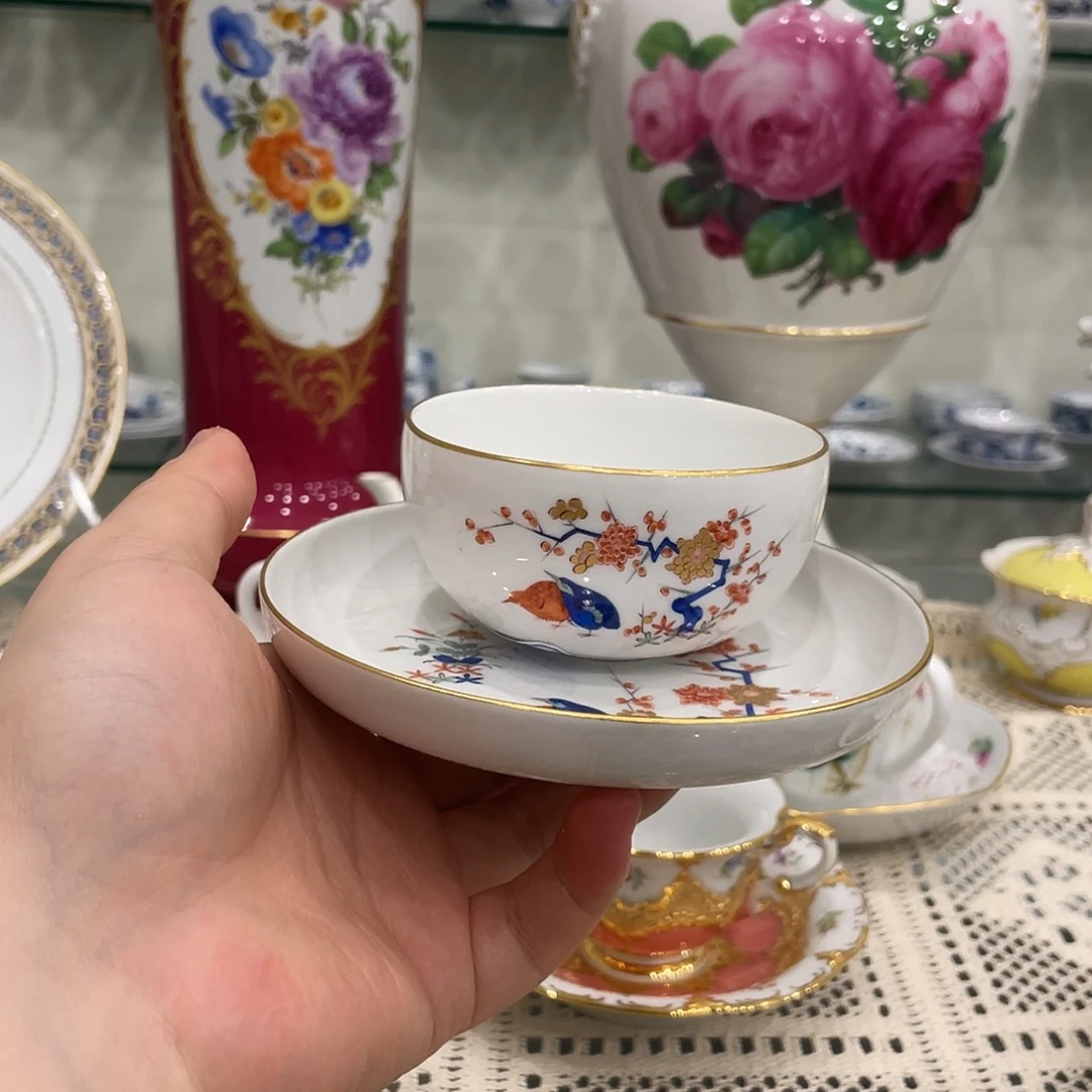 摆件中古一等鹌鹑茶盅
