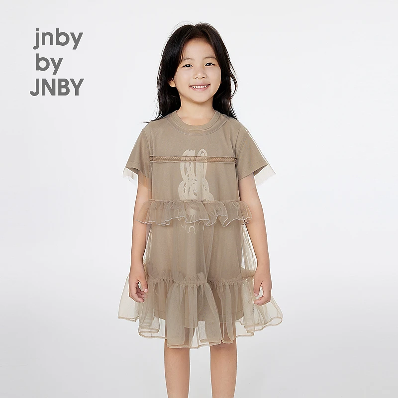 新款江南布衣童装圆领A型短袖连衣裙25夏女童1P5G21040
