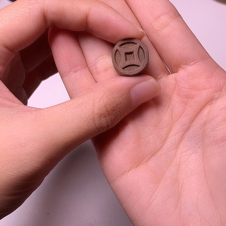 檀香木无事牌檀香钱币