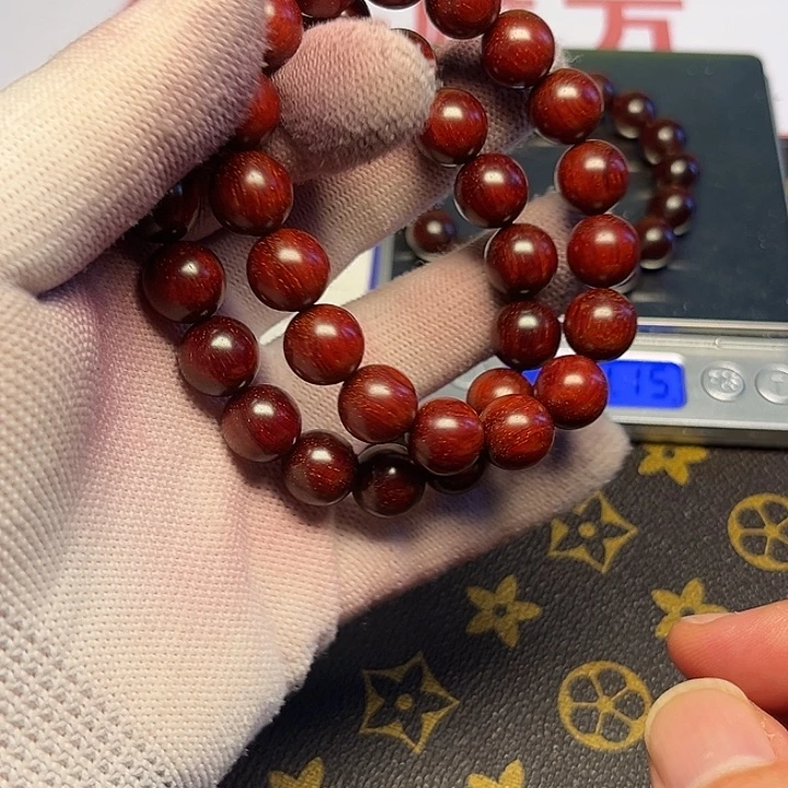 到***止手串/手链小叶紫檀1.2泥料鳞底金星