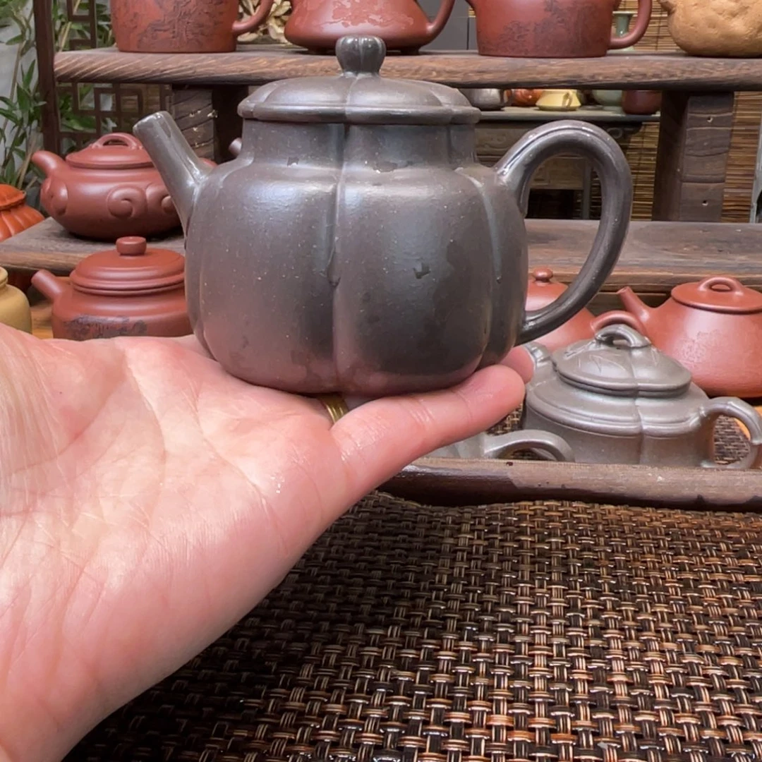 紫砂茶壶宜兴原矿紫砂手工制180