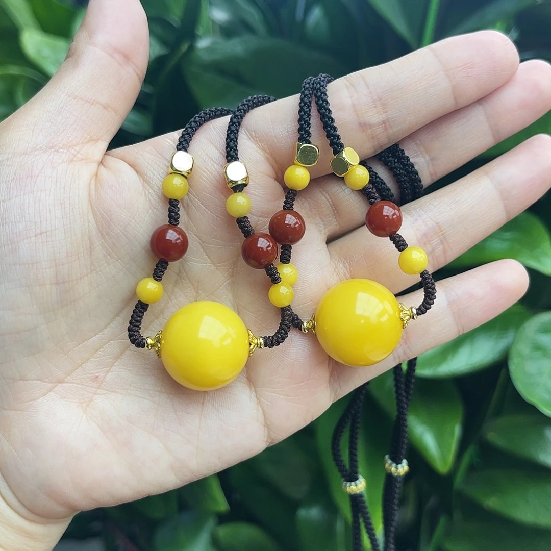 琥珀未镶嵌手链19m多样性发其一