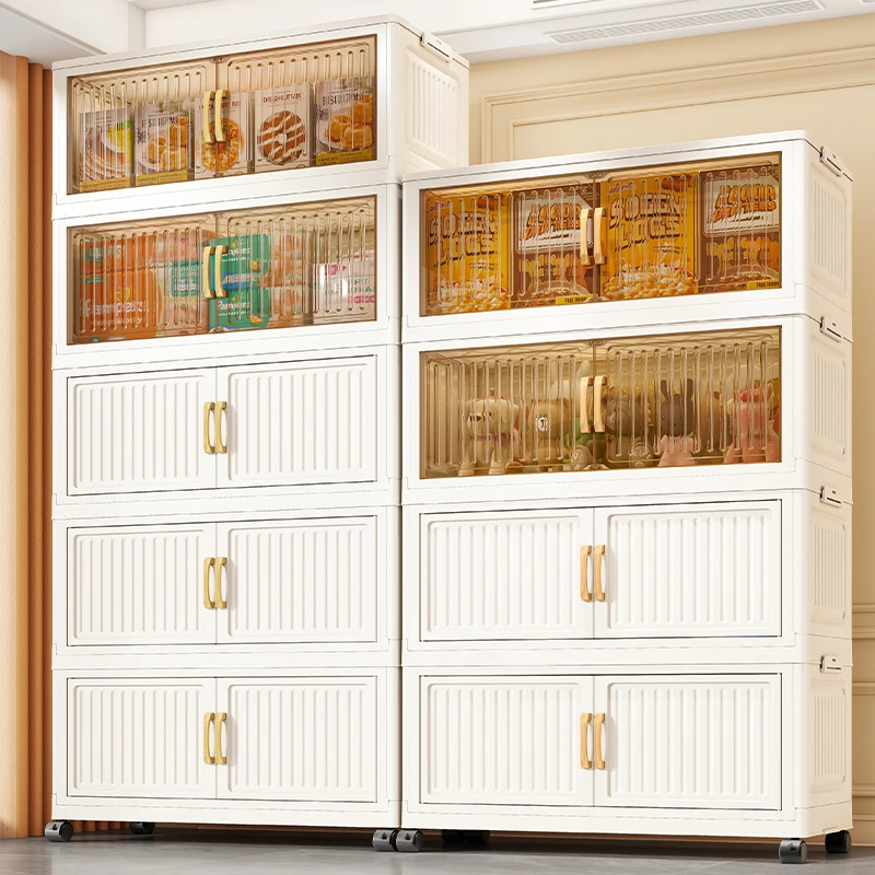 【60/85cm】衣服收纳柜储物柜衣柜折叠客厅零食玩具收纳柜子置物柜