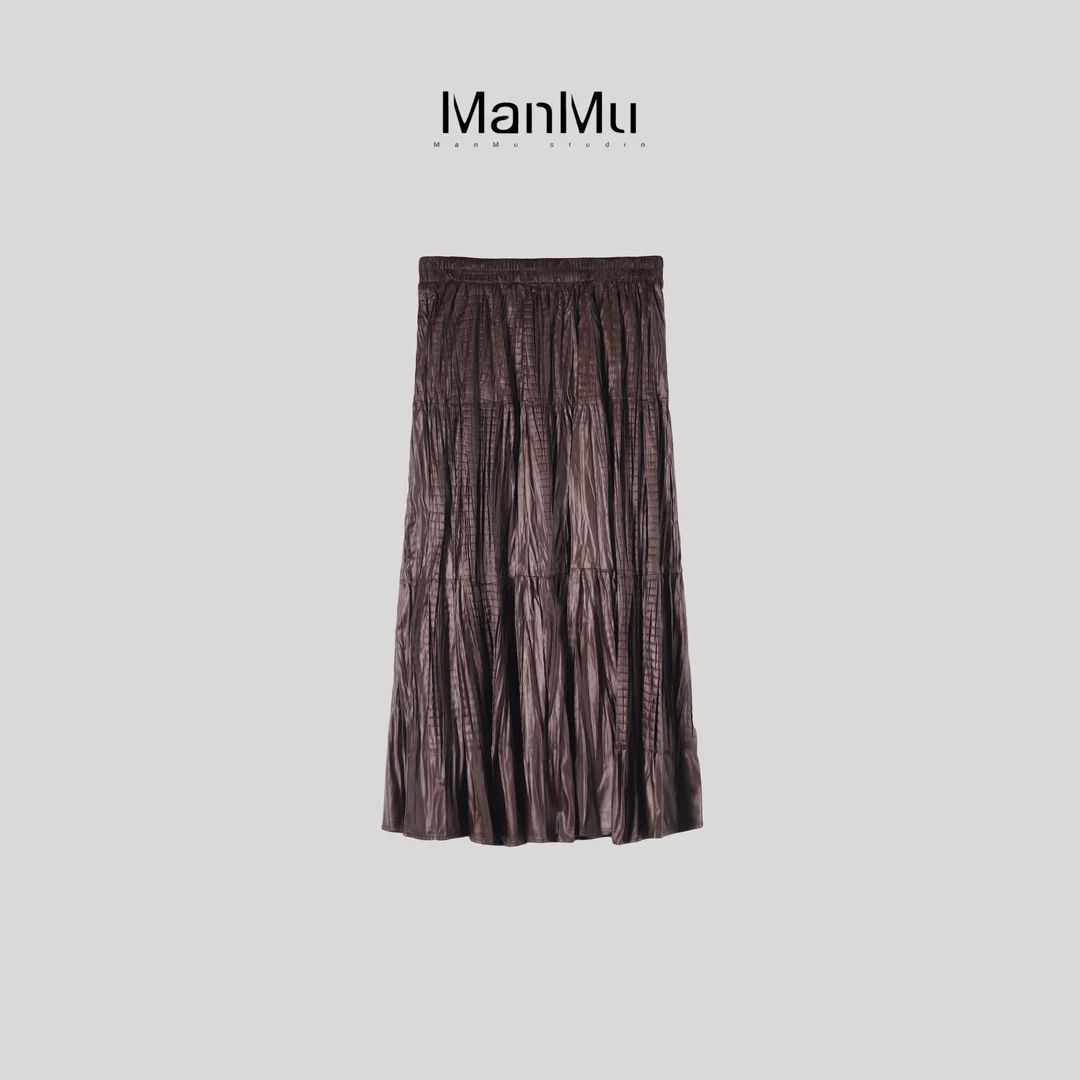 满目ManMu 【张琪专属】秋季时尚显瘦休闲百搭半裙350297