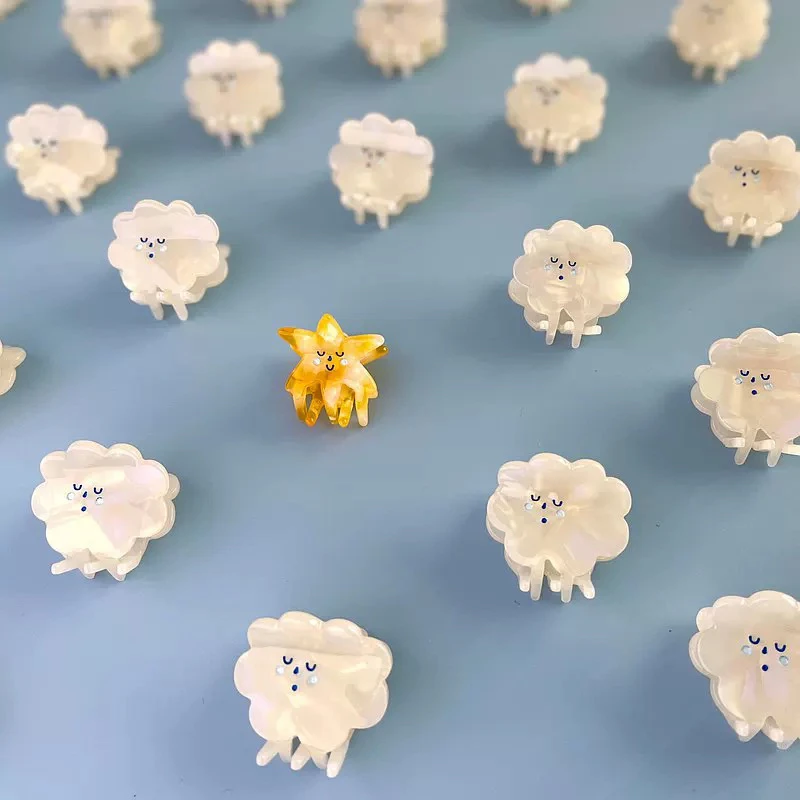 可爱醋酸云朵小抓夹刘海mini碎发夹