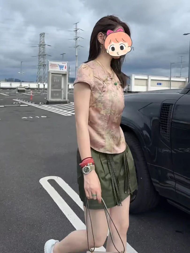 2025夏季新款新中式时尚洋气复古中国风气质两件套U0463-2