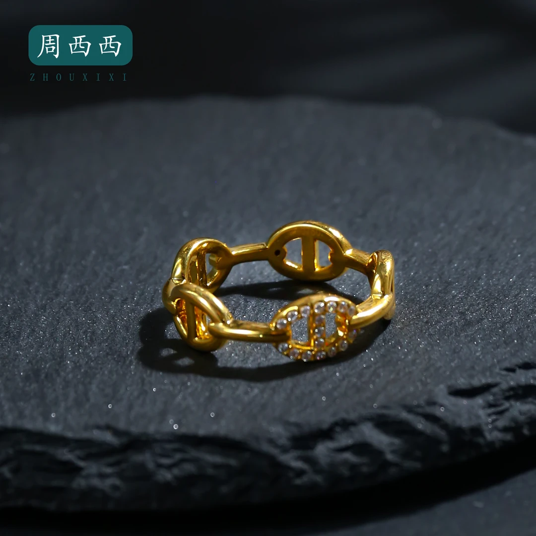 周西西精美珠宝18K戒指配莫桑钻经典百搭多样性发货16832