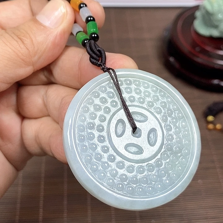 颈饰未镶嵌翡翠天然翡翠玉A货配证书