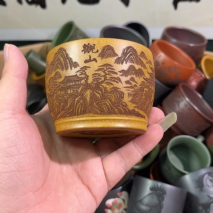 茶杯紫砂全手工紫砂主人杯
